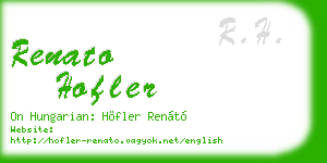 renato hofler business card